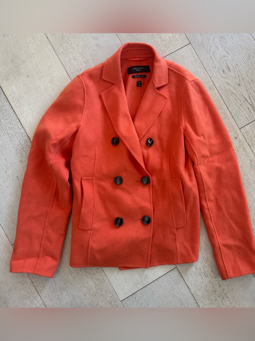 MaxMara Weekend Orange  Fitted pea coat style  Blazer